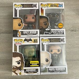4 Funko pops